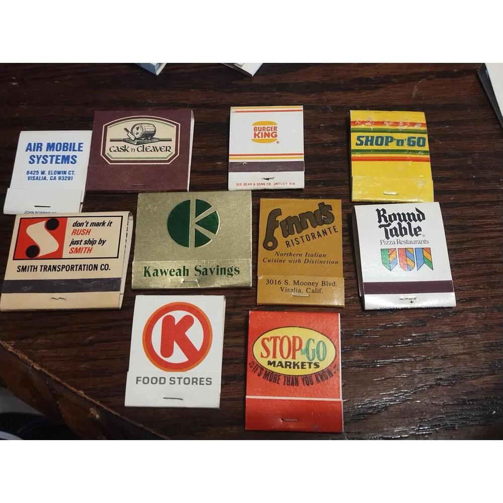 Vintage Visalia California matchbook lot‎